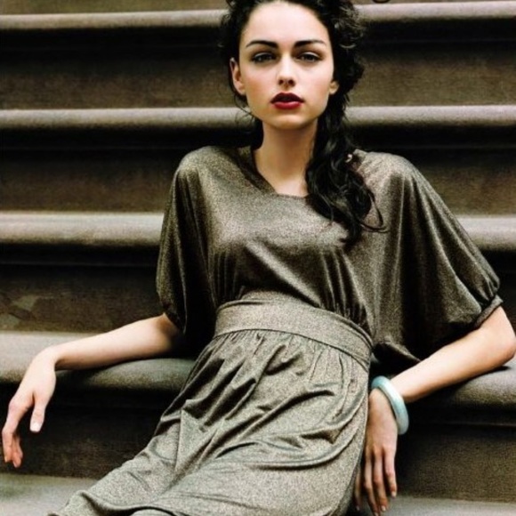 Anthropologie Dresses & Skirts - Vintage Anthropologie gold shimmer dress